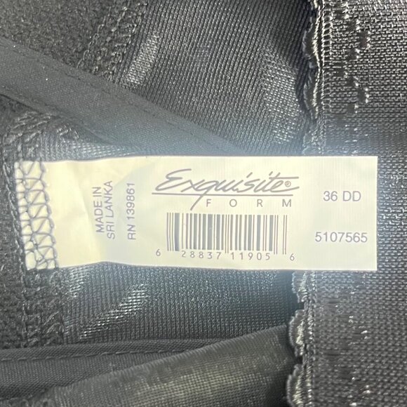 Exquisite Form Lace Shapewear Womens 36DD Black New Tank - Picture 6 of 9